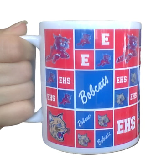 COFFEE MUG BOBCATS CHECKERS